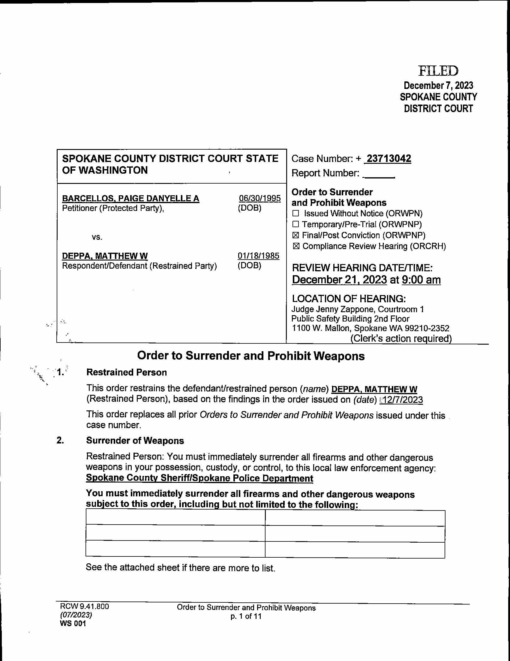 Spokane County Court Viewer