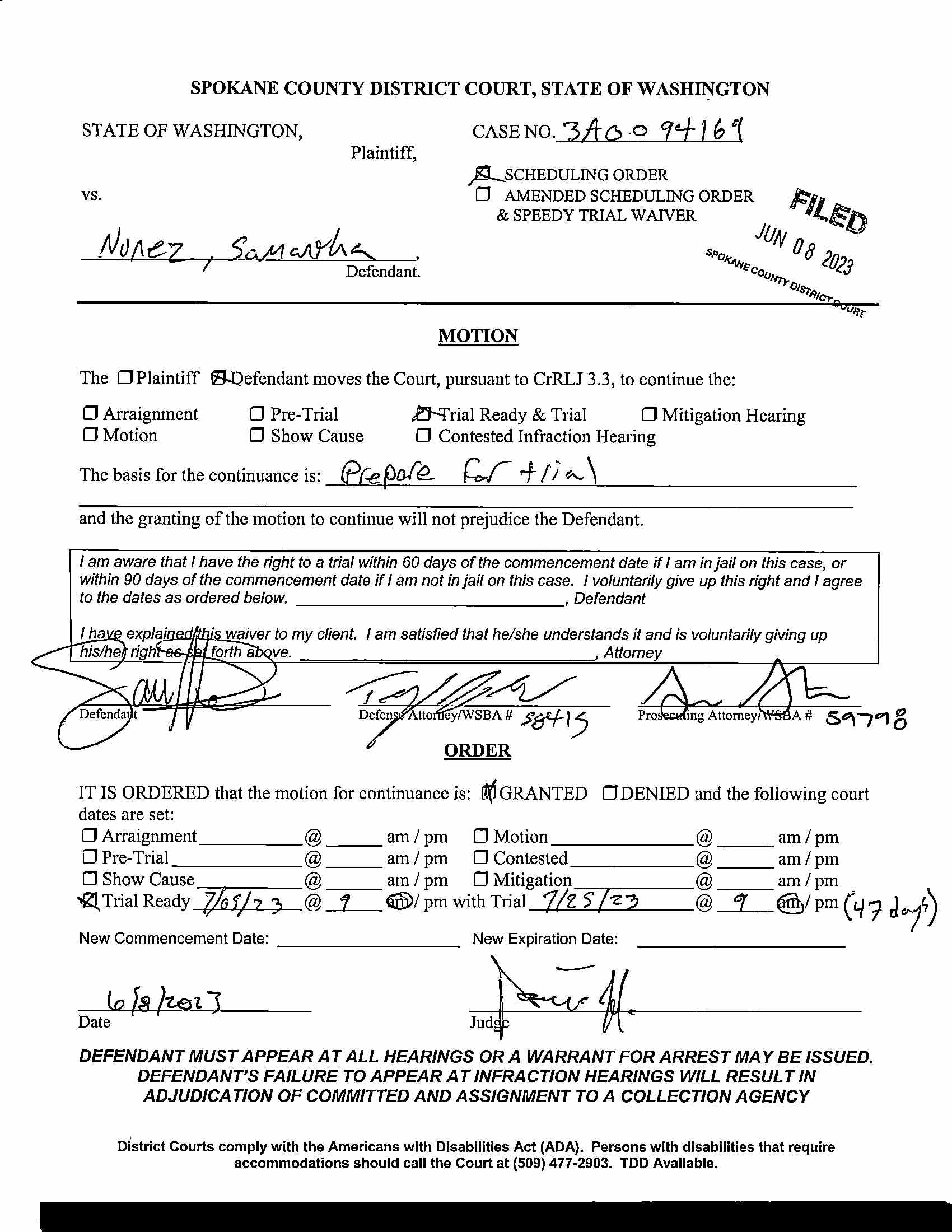 Spokane County Court Viewer