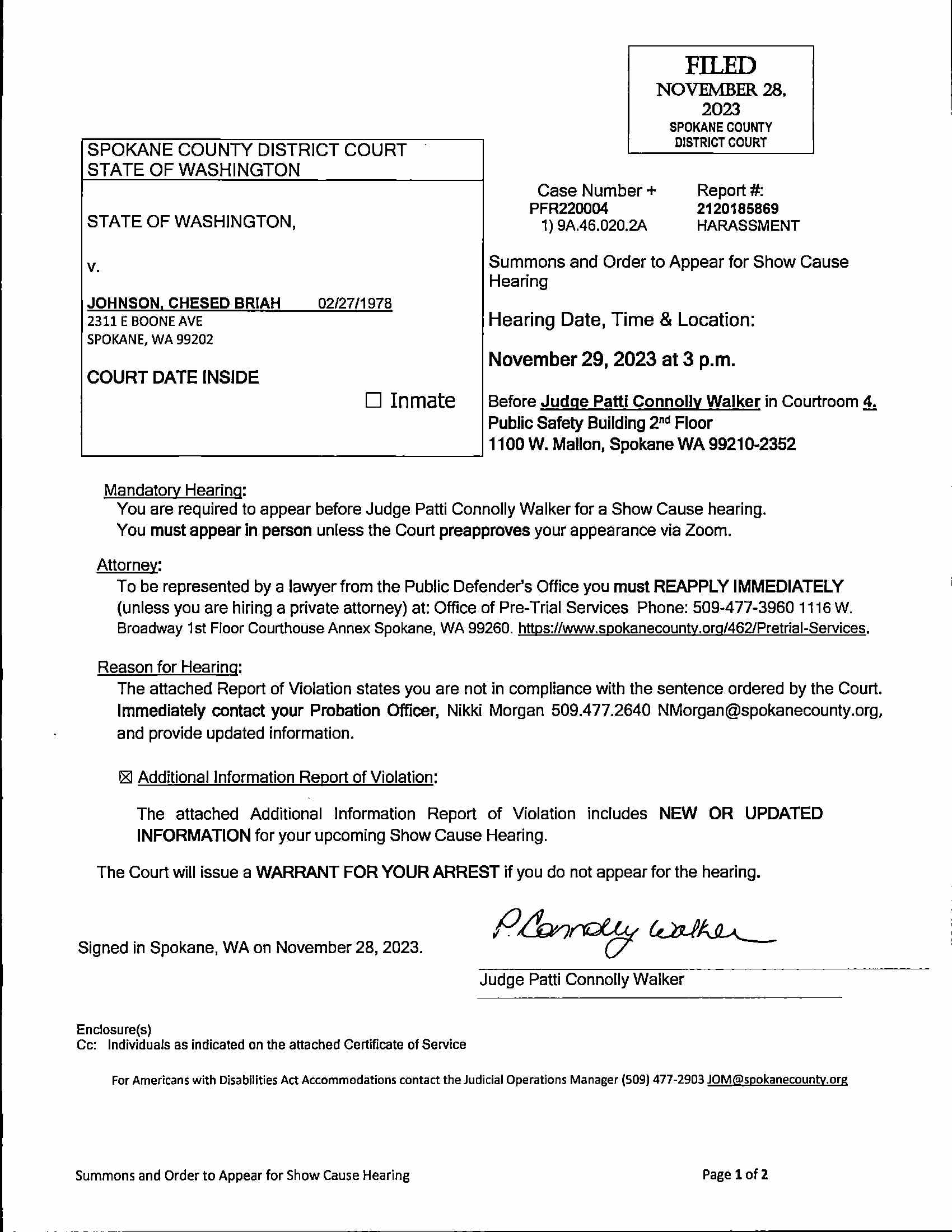 Spokane County Court Viewer